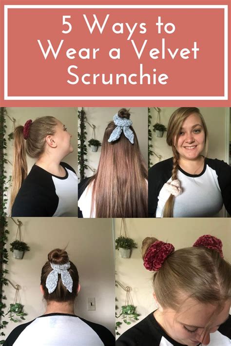 5 Ways To Wear A Velvet Scrunchie How To Style Scrunchies Scrunchie