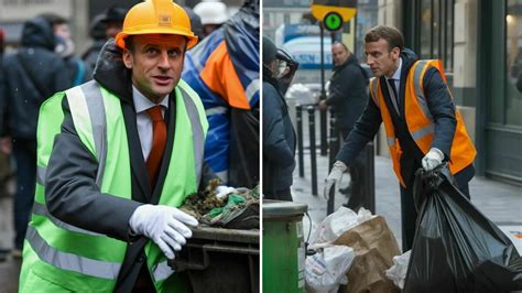 Une Ia G N Re Des Images De Macron En Boueur Ou Gr Viste Le Bonbon