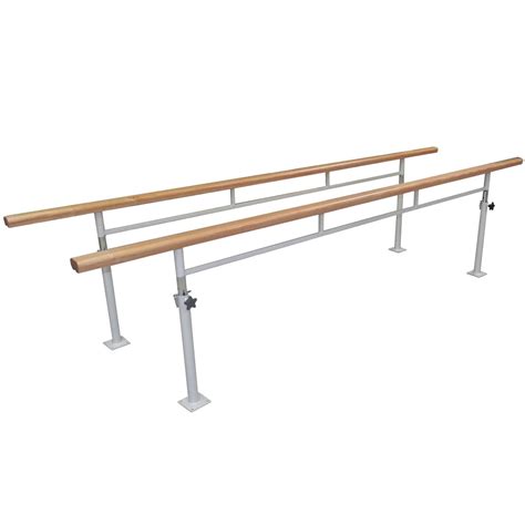 Ausco Fixed Base Timber Parallel Walking Bars With Adjustable Height