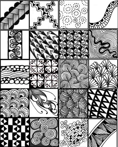 Easy Zentangle Pattern Sheet