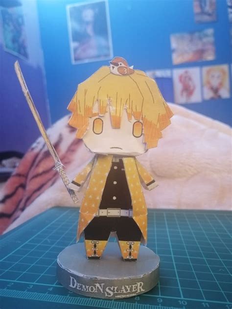 Papercraft Zenitsu Agatsuma Paper Crafts Novelty Lamp Decor