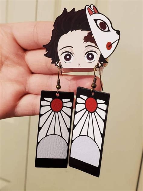 Nezuko Kamado Earrings Agatsumawall Demon Slayer