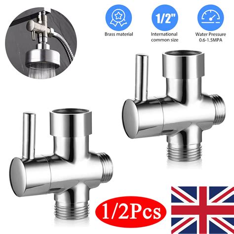 Uk 3 Way T Adapter Bath 1 2 Shower Head Arm Mount Valve Splitter