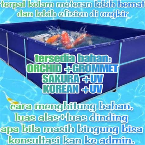 Jual Terpal Kolam Orchid Dan Sakura A Sudah Berbentuk Kotak Tinggal