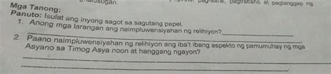 Patulong Po Yung Matino Po Sana Brainly Ph