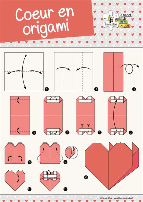 T L Chargement Coeur En Origami Le Blog Savoirsplus Origami Coeur