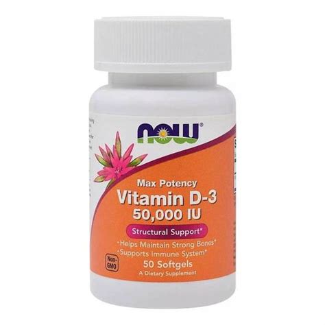 Nowfoods Vitamin D3 50 000 Iu 50 Caps Bodyshock Pro