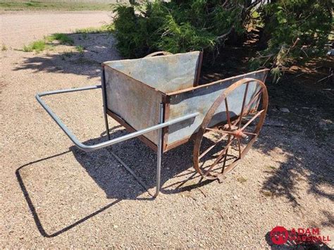 Metal Garden Cart w/ Steel Wheels - Adam Marshall Land & Auction, LLC