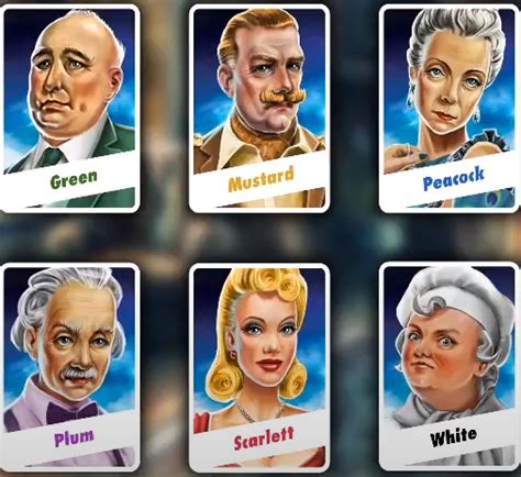 Clue Board Game Characters