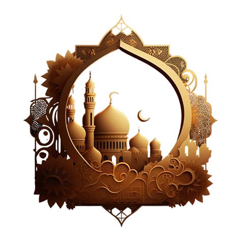 Creative Golden Ramadan Kareem Mosque 21771831 Png