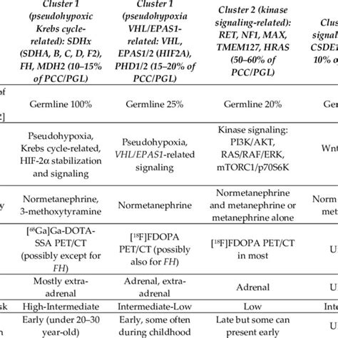 Pheochromocytomas And Paragangliomas Pccpgl Characteristics