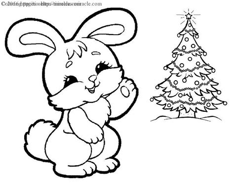 Christmas Bunny Coloring Pages at GetColorings.com | Free printable