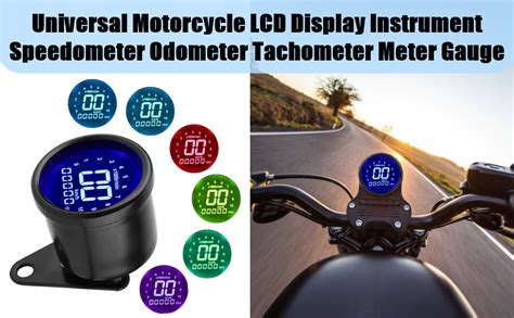 Amazon Acouto Motorcycle Speedometer 12V Universal Motorcycle LCD