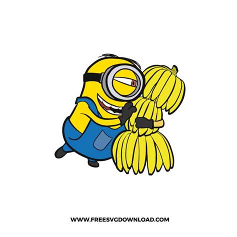 Banana Minion SVG & PNG free cut files | Free SVG Download