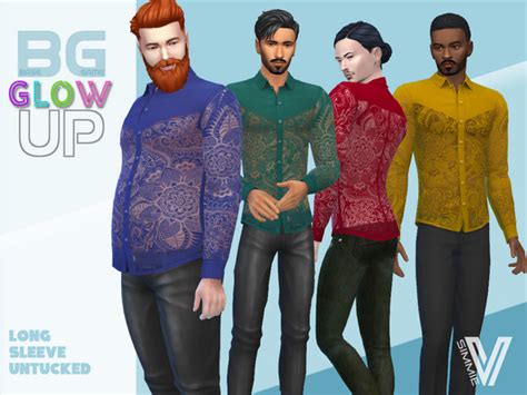 The Sims Resource Base Game Glow Up Long Sleeve Untucked