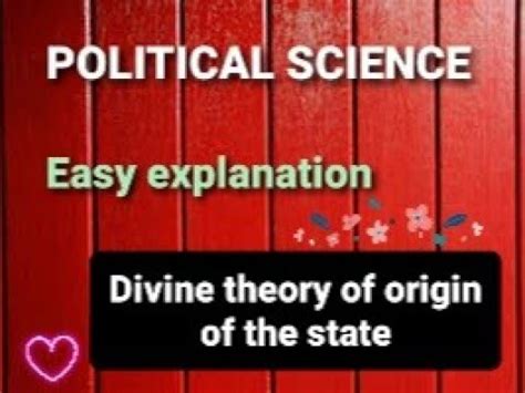 Divine Theory Of Origin Of The State Political Science Theory Origin