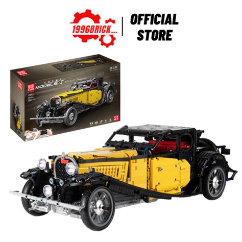 Mô hình lắp ráp xe Vintage Hot Rod màu vàng BRICK