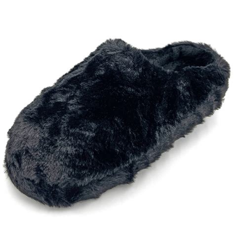 LAVRA Women's Fuzzy Slippers Warm Bedroom Faux Fur House Shoes - Walmart.com