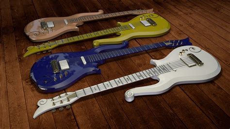 Prince Cloud Guitar version2 3D model | CGTrader