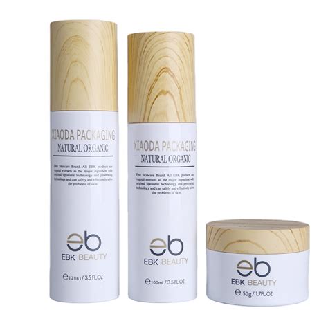 Ensemble D emballage Cosmétique En Bambou Avec Pot Bouteille En Bambou