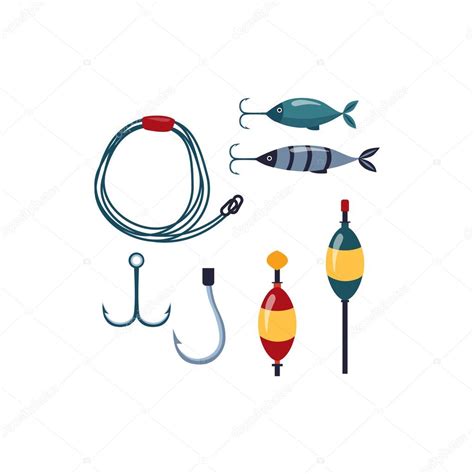 L Nea De Pesca Sopinner Y Anzuelos Imagen Vectorial De Topvectors