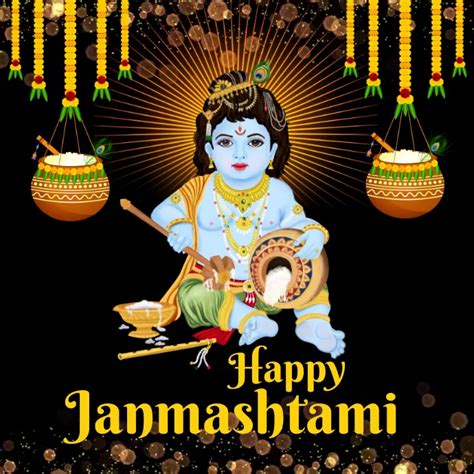 Happy Janmashtami Template Postermywall