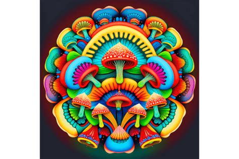 Mandala Shroomz Mushrooms Graphic By Gornidesign Creative Fabrica