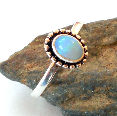 Welo Opal Sterling Silver Ring