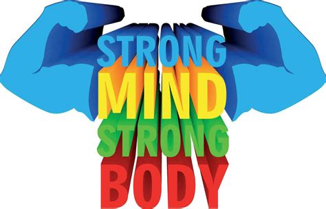 3d Quote Design About Health Strong Mind Strong Body 25712426 Vector Art At Vecteezy