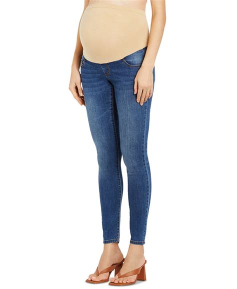 Jessica Simpson Over The Bump Maternity Skinny Denim Jeans Macys