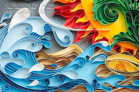 Fire Earth Air And Water Original Paper Quilling Wall Art Etsy