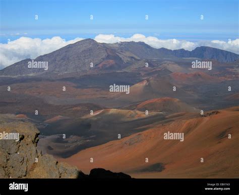 crater of Haleakala volcano, USA, Hawaii, Maui Stock Photo - Alamy