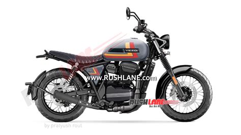 2021 Yezdi Roadking Render Based On Spyshots - Royal Enfield Hunter Rival