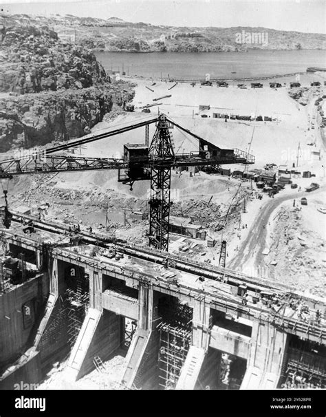 Aswan Dam In Egypt 25 April 1964 Stock Photo Alamy
