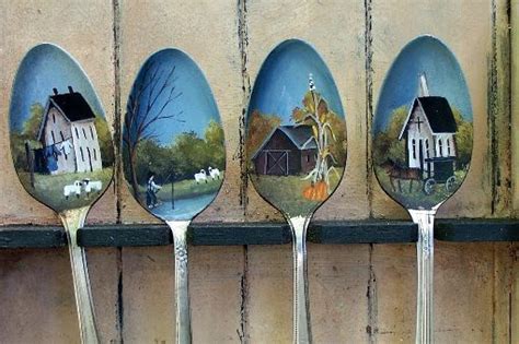 Painted Spoons Spoon Art Spoon Crafts