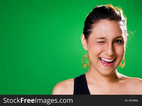 One Eye Closing Girl Free Stock Images And Photos 4012662