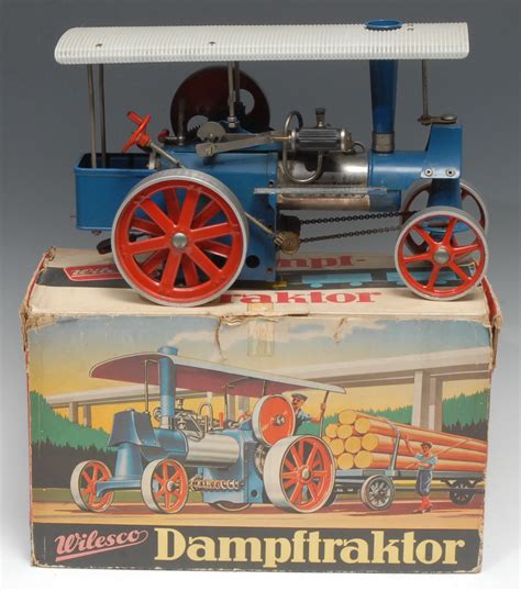 A Wilesco D40 Live Steam Traction Engine Dampftraktor Old