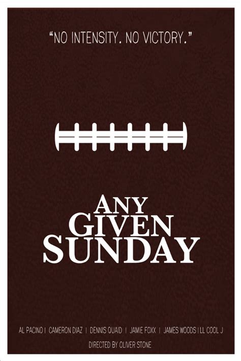 Any Given Sunday Minimalist Poster