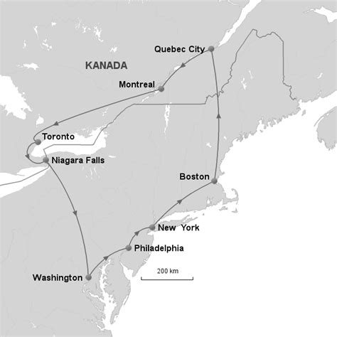 StepMap USA Osten 2013 Landkarte für Nordamerika