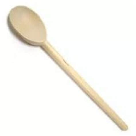 High Quality Eco Friendly Light Brown Long Shape Polished Wooden Spoon