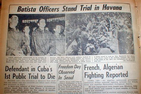 5 1959 Newspapers Fidel Castro Wins Cuba Revolution And Begins To Execute