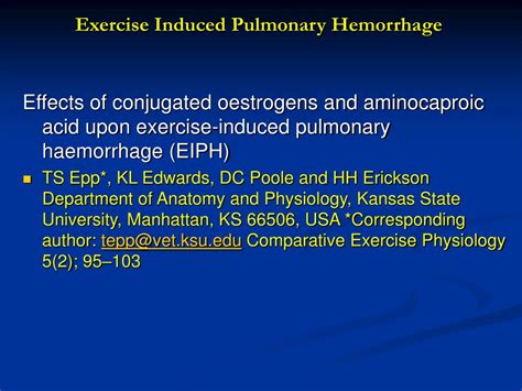 PPT - Exercise Induced Pulmonary Hemorrhage PowerPoint Presentation, free download - ID:314108