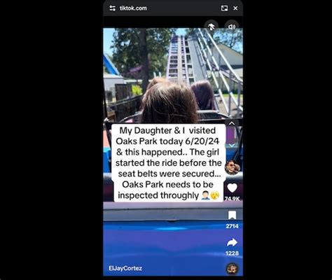 Dad posts TikTok of Oaks Park roller coaster ride gone bad: ‘A fear I ...