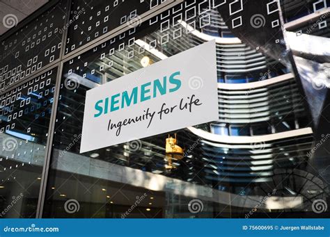 Siemes Logo at Door of New Headquarters - Munich, Germany Editorial Image - Image of head ...