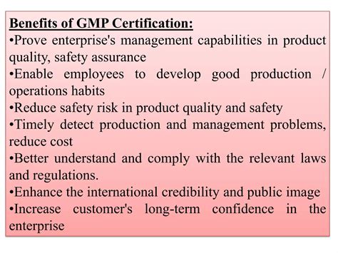 Good Manufacturing Practice Gmp Ppt