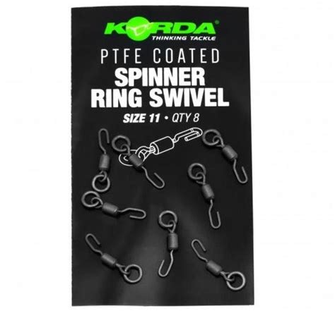 Korda Obratlík s Kroužkem PTFE Spinner Ring Swivel Vel 11 8ks Karel Nikl