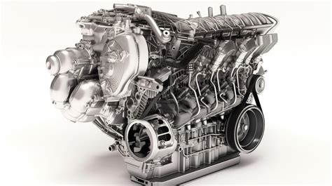 Car Engine Is Shown On A Flat Background D Illustration Of A Car