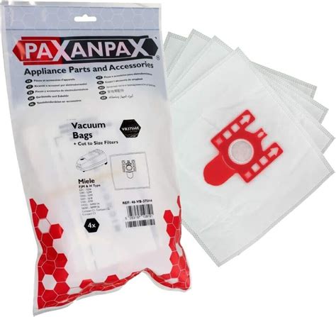 Paxanpax Vb H Vacuum Bags Filter Kit For Miele Fjm H Type Pack