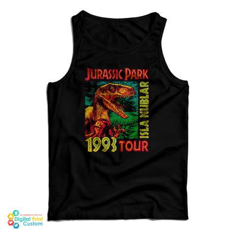 Jurassic Park Isla Nublar 1993 Tour Poster Tank Top For Unisex