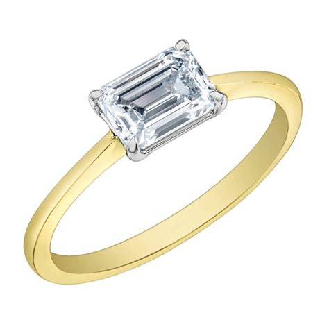 1 Carat Emerald Cut Ladies Solitaire William And Son Jewelers